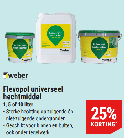 Weber Flevopol uni hechtmiddel 1, 5 of 10 liter 25% korting